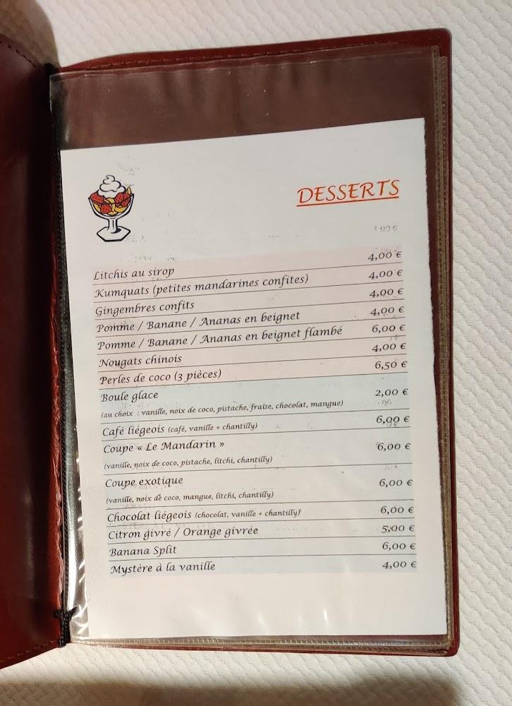 Le Mandarin - Menu Image 1